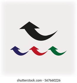 arrow, black vector illustration