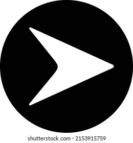 Icono de iluminación del vector negro de flecha