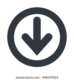 Arrow in black and white isolated icon, vector illustration.