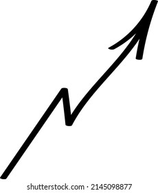Arrow. Black and white. Vector clipart