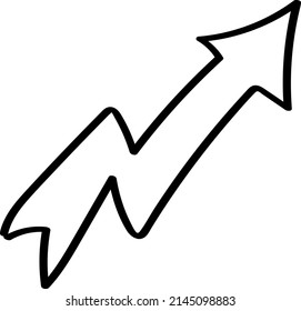 Arrow. Black and white. Vector clipart