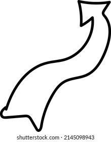 Arrow. Black and white. Vector clipart
