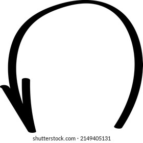 Arrow. Black and white. Vector clipart