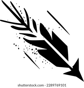 Arrow | Black and White Vector illustration