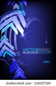 Arrow blue background with place for your text. Vector illustration. Eps 10.