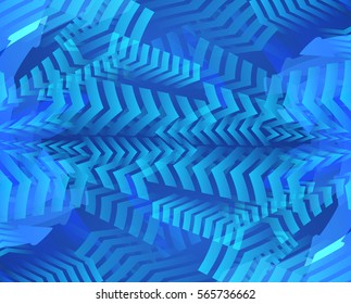 Arrow, Blue Cyber Abstract technology background. Vector