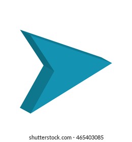 arrow blue direction infographic symbol icon. Isolated and flat illustration. Vector graphic