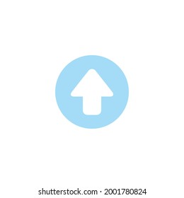 Up Arrow Blue Flat Icon For Web, App, Presentation , Etc, Eps 10