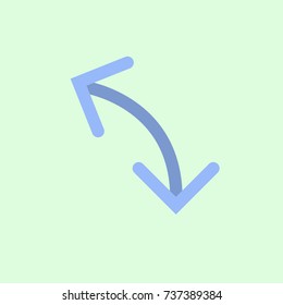 arrow blue Icon on blue background. vector illustration. web. symbol