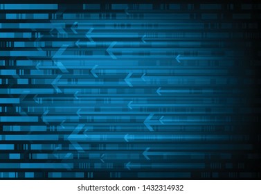 Arrow, blue Light Abstract Technology background for computer graphic website internet and technology. 
