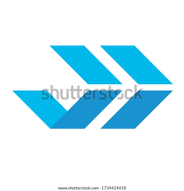 Arrow Blue Logo Icon Vector Stock Vector (Royalty Free) 1734424418 ...