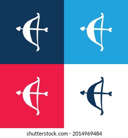 Arrow blue and red four color minimal icon set