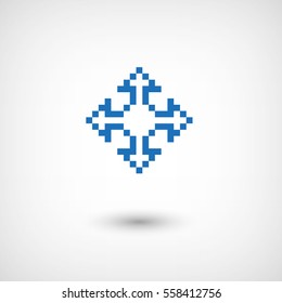 arrow -  blue vector icon