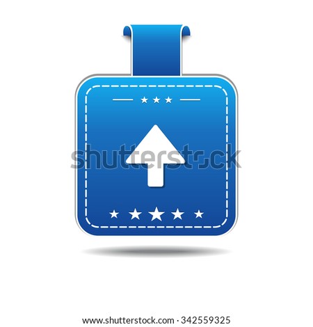 Up Arrow blue Vector Icon Design
