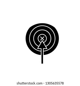arrow and board icon