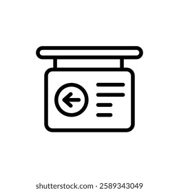 arrow board icon vector design template illustration in trendy style