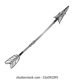 Arrow of boho style design