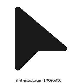 Arrow Bold Icon Pointer. Vector Icon. Flat Vector Pointer Icon.