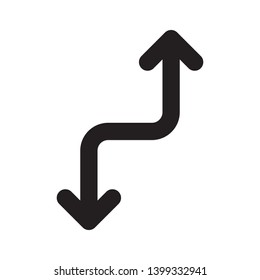 arrow - bold line minimal web icon. simple vector illustration. concept for infographic, website or app.