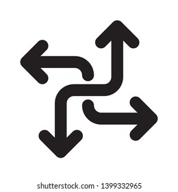 arrow - bold line minimal web icon. simple vector illustration. concept for infographic, website or app.