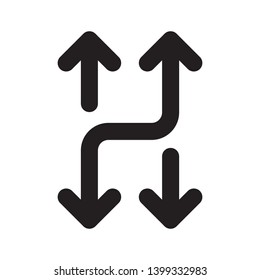 arrow - bold line minimal web icon. simple vector illustration. concept for infographic, website or app.