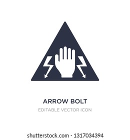 arrow bolt icon on white background. Simple element illustration from Signs concept. arrow bolt icon symbol design.