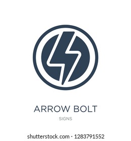 arrow bolt icon vector on white background, arrow bolt trendy filled icons from Signs collection, arrow bolt vector illustration