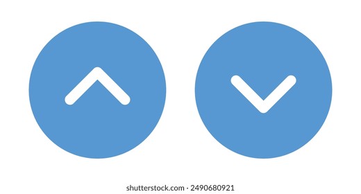 Arrow bottom up blue flat icon vector