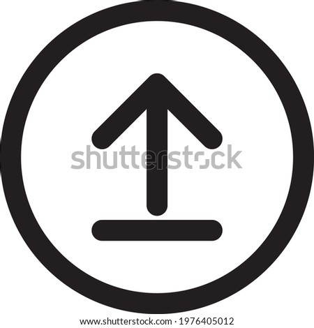 Arrow From Bottom Circle Icon With Detailed Outline