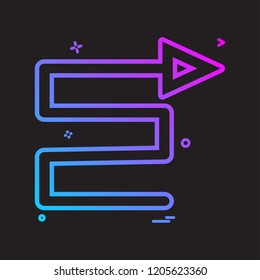 arrow bottom right to icon vector design