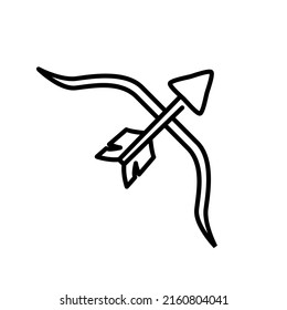 Symbol und Logo des Pfeil- und Bogen-Konzepts