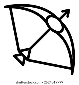 Arrow bow icon outline vector. Archery weapon. Archery sport