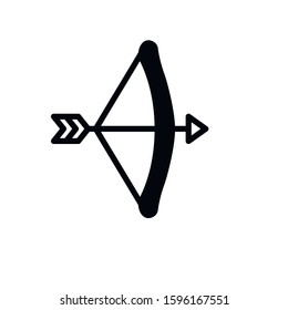 Arrow and bow Icon Vector Illustration on the white background.