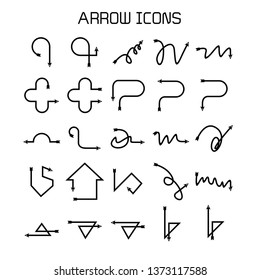 arrow and bow icons set