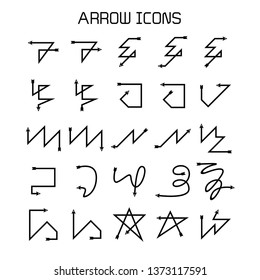 arrow and bow icons set