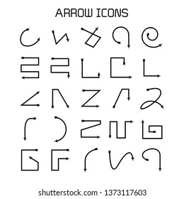 arrow and bow icons set