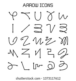 arrow and bow icons set