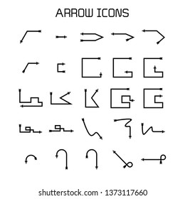 arrow and bow icons set
