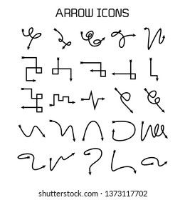 arrow and bow icons set