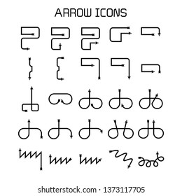 arrow and bow icons set