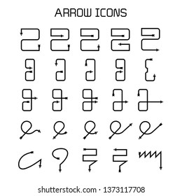arrow and bow icons set