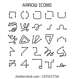 arrow and bow icons set