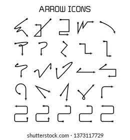 arrow and bow icons set