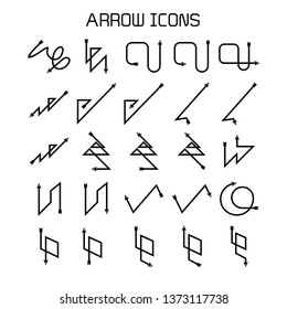 arrow and bow icons set