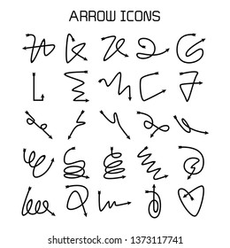 arrow and bow icons set
