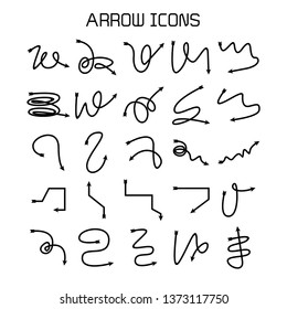 arrow and bow icons set