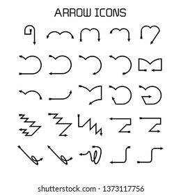 arrow and bow icons set