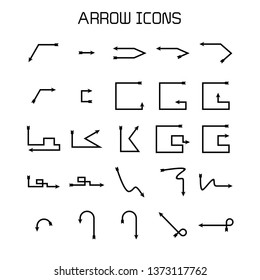 arrow and bow icons set