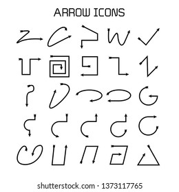 arrow and bow icons set