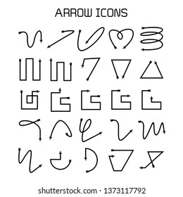 arrow and bow icons set